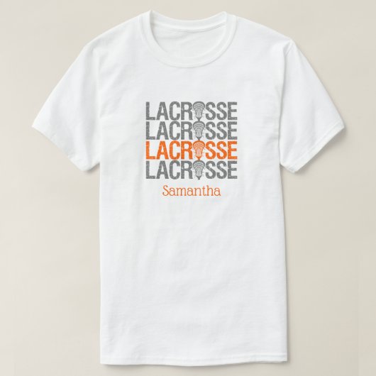 T-shirt Mot de crosse orange (Design devant)