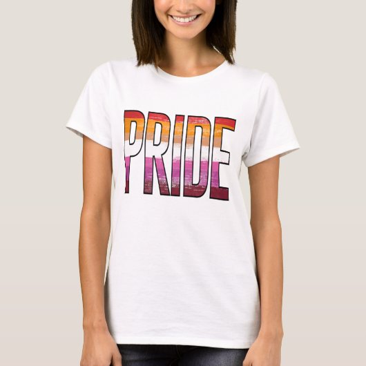 T-shirt Mot de fierté lesbienne (Devant)