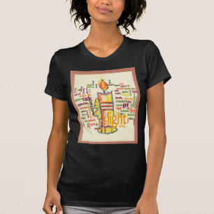 T-shirt Mot de flamme de bougie Cloud Art Imprimer