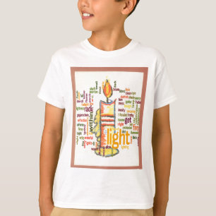 T-shirt Mot de flamme de bougie Cloud Art Imprimer