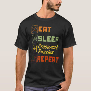 T-shirt Mot de passe Retro Manger Le Sommeil Puzzles Répét
