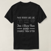 T-shirt Mot de passe sont comme Lettre Cyber Sécurité Ordi (Design devant)