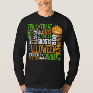 T-shirt Mot d'Halloween Jumble coloré mignon araignée Citr