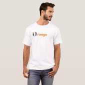 T-shirt Mot orange. (Devant entier)
