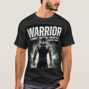 T-shirt Mot Sportif Déterminé Puissant Inarrêtable