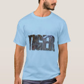 T-SHIRT MOT TIGER AVEC IMAGE TIGRE À L'INTÉRIEUR DU TEXTE (Devant)