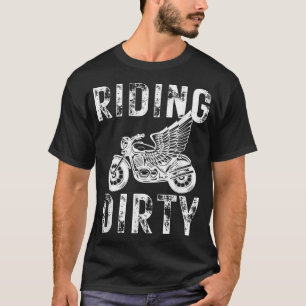 T-shirt Motard de la vie sale Ailes de motard vintage