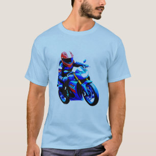 T-shirt 🏍️ Motard de ligne minimale Propre Urbain