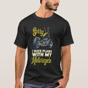 T-shirt Motard de moto classique désolé j'ai des plans ave
