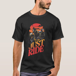 T-shirt Motard de moto classique juste rouler