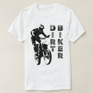 T-shirt Motard en terre noir et blanc