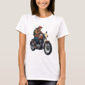 T-shirt Motarde sur la route (Devant)