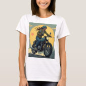 T-shirt Motarde sur la route (Devant)