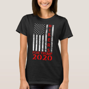 T-shirt Motards Pour Trump 2020 Drapeau Américain Conserva
