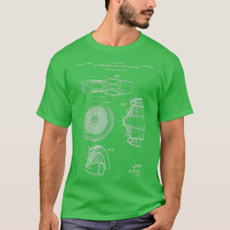 T-shirt Moteur à turbine à gaz 1954 brevet blanc