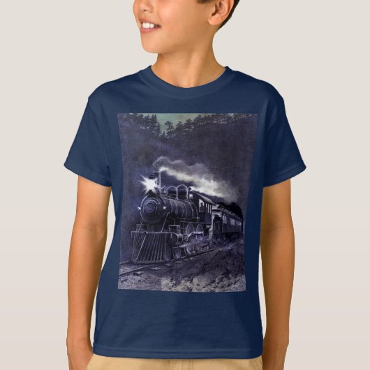 T-shirt Moteur à vapeur magique Train victorien (Devant)