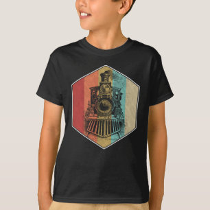 T-shirt Moteur à vapeur train vintage Locomotive Rétro