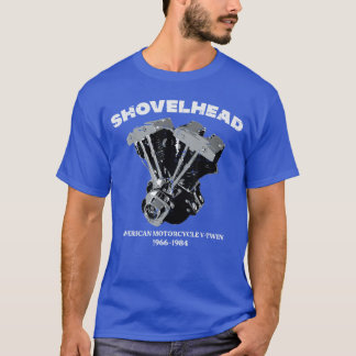 T-shirt Moteur de moto Biker Shovelhead Hommes Femmes Vint