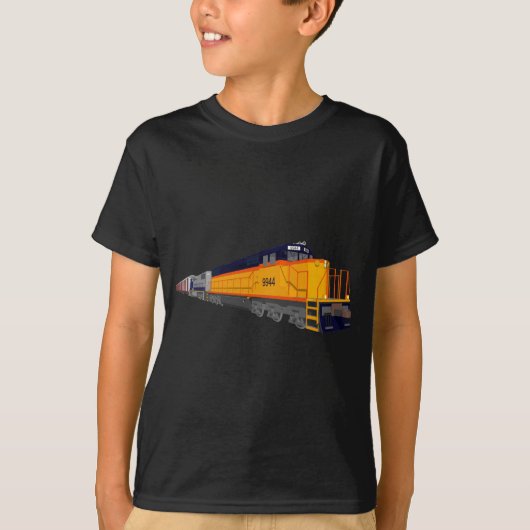 T-shirt Moteur de train : Jeu de couleurs classique: (Devant)