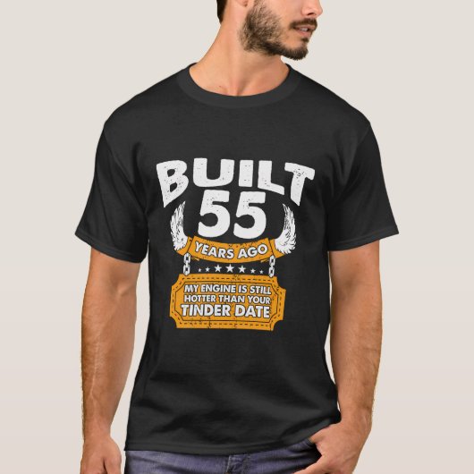 T-shirt Moteur Plus Chaud Que Date - 55 Ans 55E Anniversai (Devant)