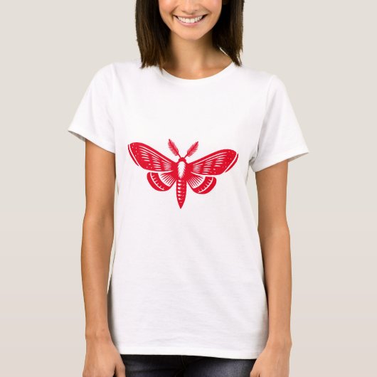 T-shirt Moth - Rouge (Devant)