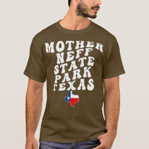 T-shirt Mother Neff State Park Texas Retro Wavy 1970 Texte