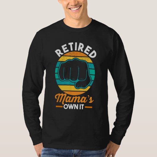 T-shirt Mother s Day Retirement Retiree Retro Retired Mama (Devant)