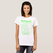 T-shirt MotherOS Retro Tech Fête des Mères Design (Devant entier)