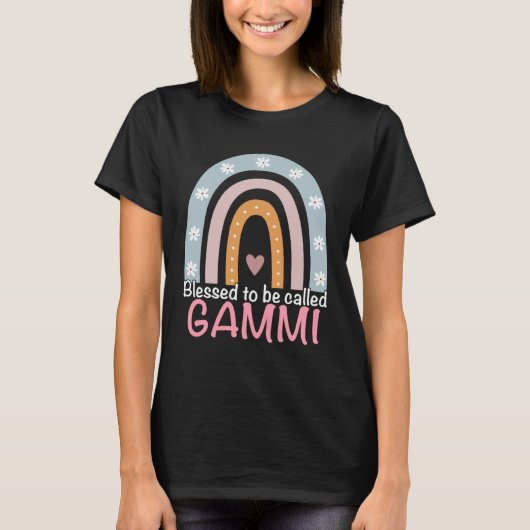 T-shirt Mothers Day Blessed To Be Called Gammi Rainbow Gam (Devant)