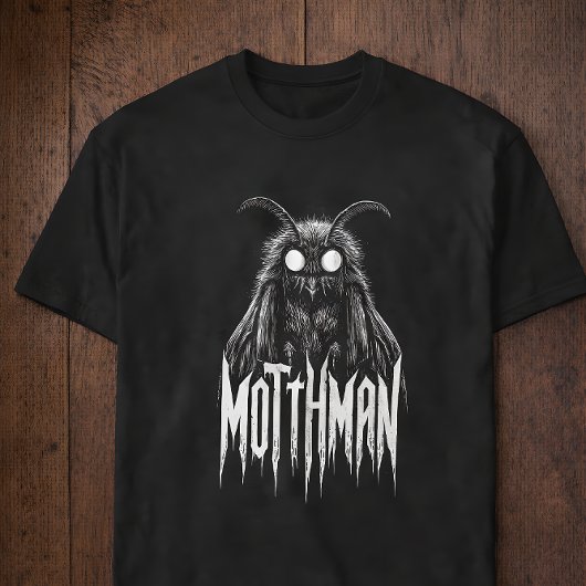 T-shirt Mothman Cryptid Horror Gothic Paranormal Creature 