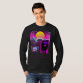 T-shirt Mothman Figure Cryptid Vapor Wave Art (Devant entier)