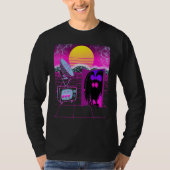 T-shirt Mothman Figure Cryptid Vapor Wave Art (Devant)