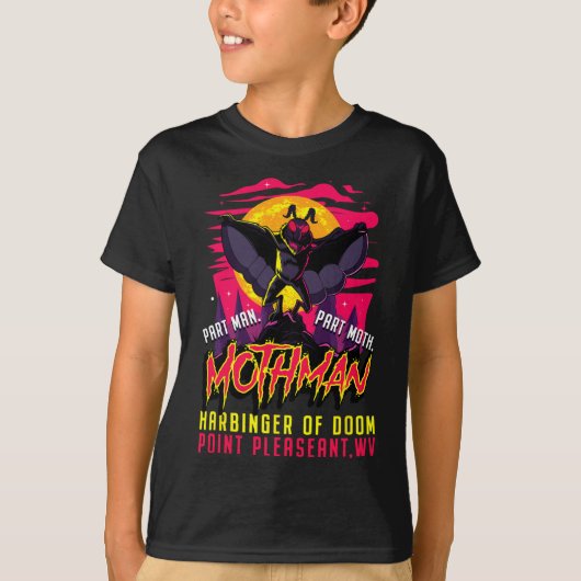 T-shirt Mothman Fun Cryptid Harbinger Part Homme Part Moth (Devant)