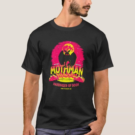 T-shirt Mothman Harbinger De Doom Mignonne Cryptid Créatur (Devant)