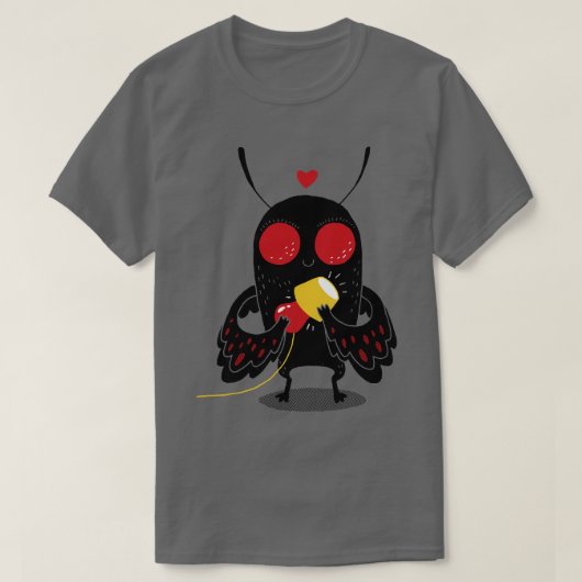 T-shirt Mothman Love Lamp (Design devant)