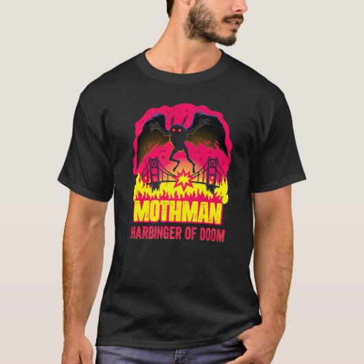 T-shirt Mothman présage de malheur Folklore Créature crypt (Devant)