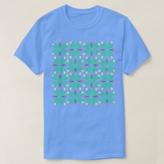T-shirt Motif à fleurs à papillon rétro (Design devant)