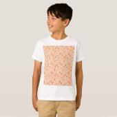 T-shirt Motif à fleurs rose et jaune (Devant entier)