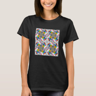 T-shirt Motif à pinces colorées de cavalier et de cheval p