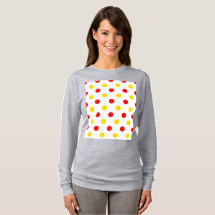 T-shirt Motif à pois blancs rouges jaunes 