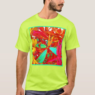 T-shirt Motif Abstrait aux Couleurs Vives