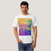 T-shirt Motif abstrait coloré (Devant entier)