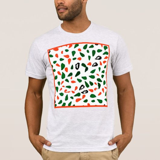 T-shirt Motif Abstrait coloré dynamique (Devant)
