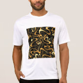 T-shirt Motif Abstrait doré (Devant)