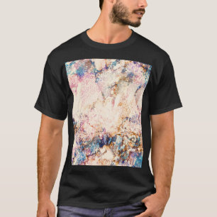 T-shirt Motif Abstrait Fluid de marbre