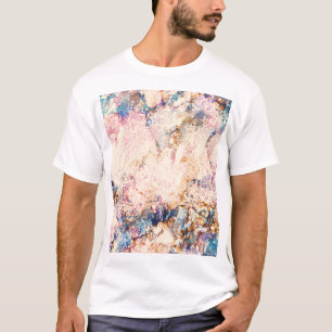 T-shirt Motif Abstrait Fluid de marbre