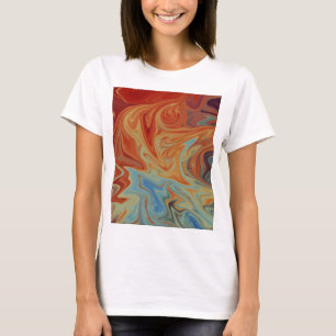 T-shirt Motif abstrait fluide