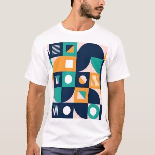 T-shirt Motif abstrait géométrique : coloré, design modern
