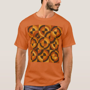 T-shirt Motif abstrait géométrique du milieu du siècle mod