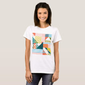 T-shirt Motif Abstrait géométrique moderne coloré (Devant entier)